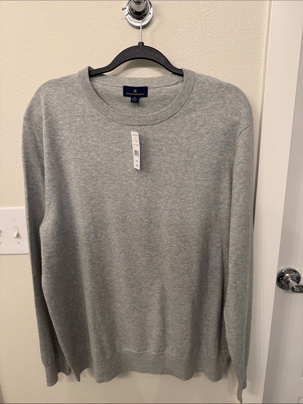 Brooks Brothers Light Grey Crewneck Sweater